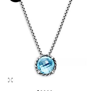 David Yurman Châtelaine® Pendant Necklace with Blue Topaz